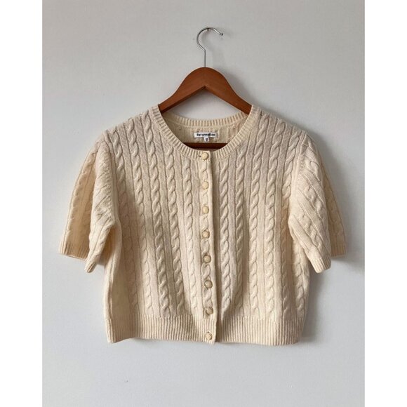 Reformation Claire Cashmere Cardigan Sugar Size XS - Picture 4 of 8